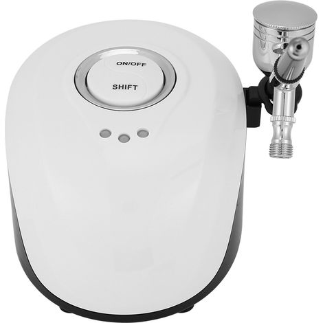 Compresseur d'air pour tatouage, maquillage, nail art, kit aérographe mini réglable, outil de peinture en aérographe blanc (1/5)