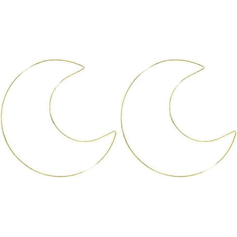 Anneaux métalliques circulaires (lot de 2) pour attrape-rêves, idéaux pour la décoration de fêtes et les loisirs créatifs. Couleur dorée. (1/5)