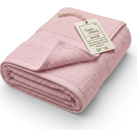 Telo Doccia Incenso 100x150 in Spugna 100% Cotone 450 g/m² Made in Italy