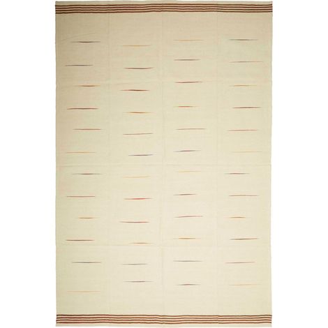 Authentique tapis d'Orient kilim fait main 199x305 crème (1/5)