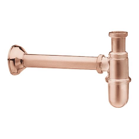 Siphon Bouteille Pour Lavabo Or Rose Brosse Robinetterie VIDAGES - CRISTINA ONDYNA AC36634P (1/2)