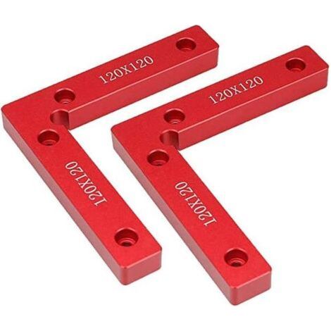 2 Pack 90 Degree Positioning Square 4.7" x 4.7" Aluminum Alloy, Right Angle Corner Clamping Square for Woodworking (1/5)