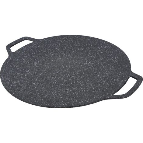 Plaque ronde BBQ style coréen grill sans fumée 34 cm pour maison camping intérieur extérieur (1/5)