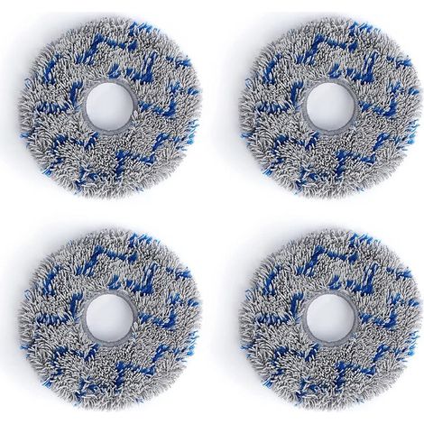 [NEVER USED] 4x Gray Stripe Washable Mop - DEEBOT X1 Series,Suitable for Ecovacs T10/X1(OMNI/TURBO) Mops (1/4)
