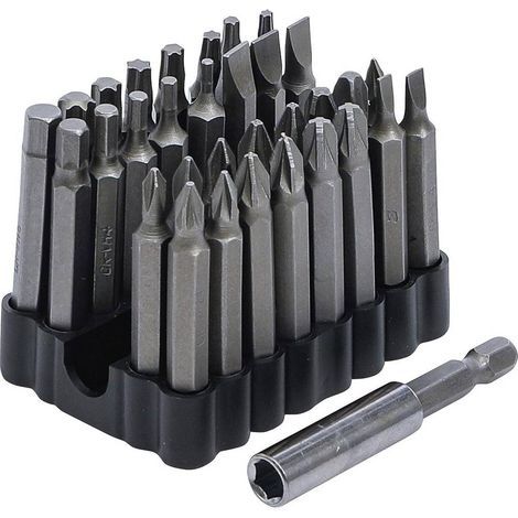 Jeu d Embouts pour Vis de Verrouillage 33 pcs - 6,3 mm (1/4) - Acier, Résistants et Pratiques - D-Work