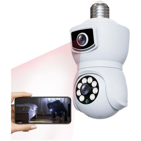 360°-WLAN-Außenkamera-Glühbirne mit Zwei-Wege-Audio, Bewegungserkennung, 2-MP-Nachtsicht und einfacher Installation (1/5)