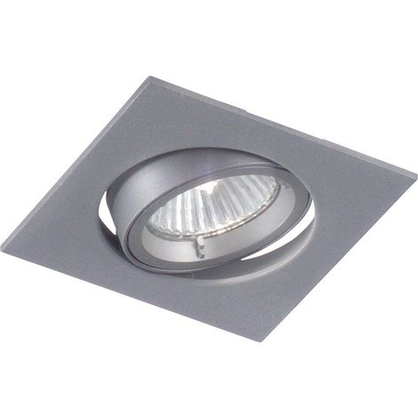 Faretto incasso soffitto quadrato grigio gu10 ip20 rossini illuminazione thera 205981-gr