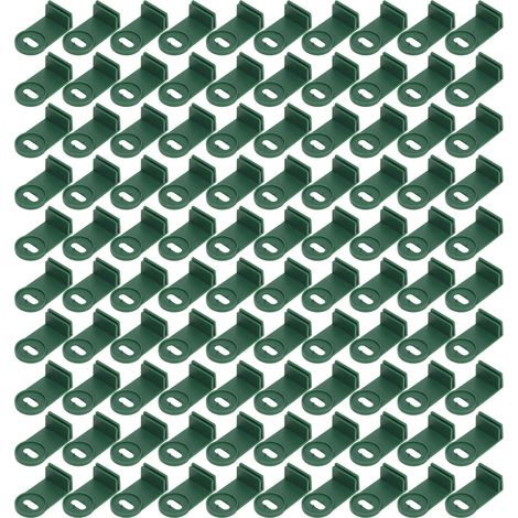 100 pinces de serrage en plastique pour serre, pinces pour voile d'ombrage, pinces d'extension, supports d'isolation pour serre, suspensions pour plantes (1/5)