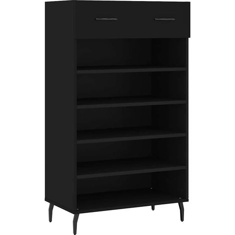 Maison Exclusive - Scarpiera Nera 60x35x105 cm in Legno Multistrato (1/5)