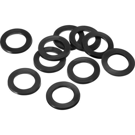 Rondelle Plate Caoutchouc 20mm x 30mm, 2,5mm Épais Noir 40Pcs (1/5)