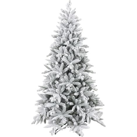 HOMCOM Künstlicher Weihnachtsbaum 180 cm künstlich Tannenbaum mit Schnee, 994 Spitzen Christbaum Weihnachtsdeko inkl. Metallständer für drinnen (1/5)