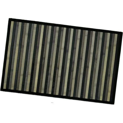 Tovaglietta Americana Bamboo 30x34 cm Antimacchia Colazione Bambù Legno Color Degradè - Nero