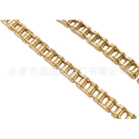 GOOFIT 428 chain, 104 links, gold color, suitable for motorcycles, ATVs, off-road bicycles, go-karts.
