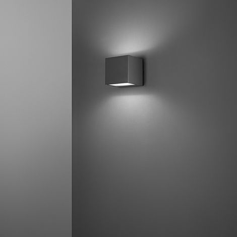 Applique Esterno Moderna Spot Alluminio Antracite Led 10W 3000K Ip65 (1/2)