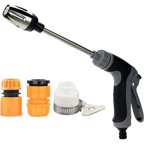 Pistolet nettoyeur haute pression réglable – Jet 3 modes, buse rotative 360° – Métal – Pour auto, patio, allée (1/5)