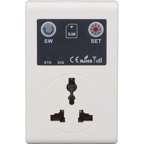 Prise de courant intelligente 10 A avec télécommande pour téléphone portable GSM, compatible avec les appareils domestiques (1/5)