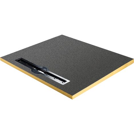Receveur de douche prêt à carreler recoupable 100x100x5 cm - Bonde caniveau - Sopro