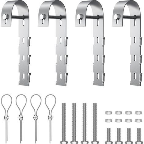 4 Pièces Fixation Panneau Solaire Balcon Centrale Solaire Balcon Support Balustrade Panneau Solaire Crochet de Toit Panneau Solaire Fixation Panneau Solaire pour Modules Solaires P-V Supports (1/5)