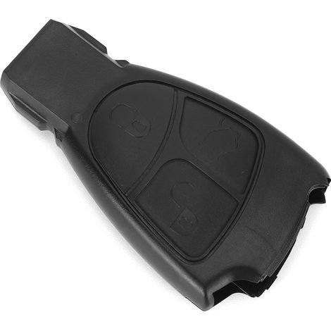 Eosnow 3 Tasten Auto Schlüsselanhänger Gehäuse Shell Schwarz Ersatz Passend für Mercedes Benz C E ML S CLK CL (1/5)