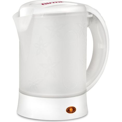 Girmi BL04 Bollitore da Viaggio, Capacità 0,6 Litri, 600 W, 2 bicchieri inclusi, Caraffa graduata, Bianco (1/5)