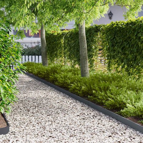 Teenpull – Raseneinfassung 30 pcs 103 x 10 cm Stahl Anthrazit (1/5)