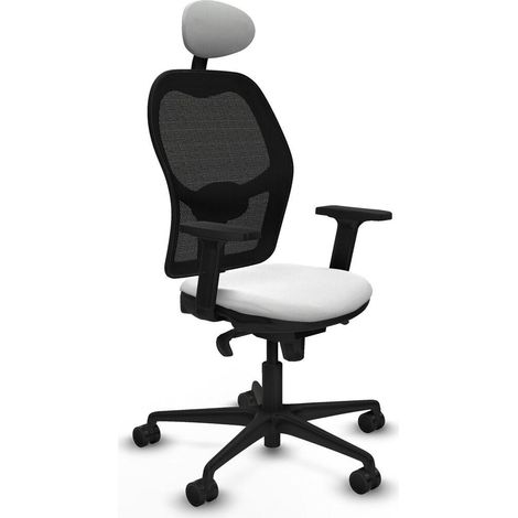 Piqueras y Crespo 2D036N1 Chaise de bureau blanc ergonomique (1/3)