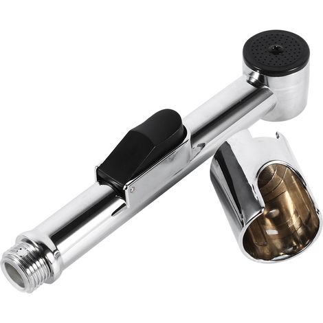 Douchette WC Bidet Portable pour Salle de Bain, Pommeau Douche à Main en ABS Chromé, Pulvérisateur Hygiénique avec Flexible, Lot de 1 (1/5)