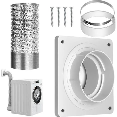 Tuyau d'Évacuation Sèche-Linge - Raccord de Tuyau d'Évacuation pour Climatiseur - de Remplacement Murale pour Pièces de Ventilateurs Plafond Cuisine Salle de Bain (1/5)