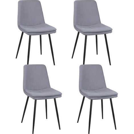 Lot De 4 Chaises Design Yam – Tissu à Rayures (Rose) (1/5)