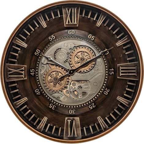 Orologio meccanico yoni metallo marrone d59cm - Atmosphera créateur d'intérieur
