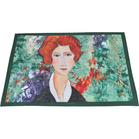 Mantel individual para la mesa, Amedeo Modigliani, retrato de una mujer, Carmani DAR (1/2)