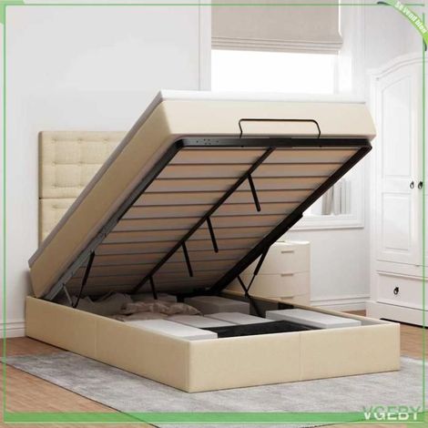 Cadre de lit ottoman - 3314167 - 120x200 cm - Rangement hydraulique - Matelas 20 cm ressorts ensachés (1/5)