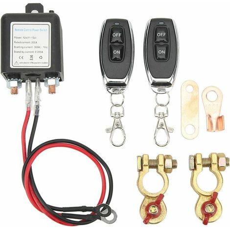 DC12V Coupe Batterie à Distance, Coupe Circuit de Voiture Anti Vol Empêche La Décharge de La Batterie, Courant élevé Coupe Batterie Maître pour RV ATV Voiture Bateau, Distance de Contrôle(2) (1/5)