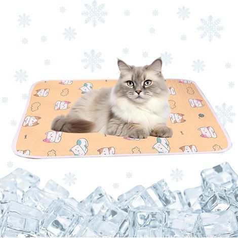 Tapis Rafraichissant Chat Latex, 50x40cmTapis Rafraichissant Chien Petit, TApis Refroidissant pour Chat, Tapis Fraicheur CHat, Matelas Rafraichissant Chien, Cooling Mat Cat pour Journées D'été (1/5)