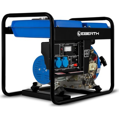 Eberth – Groupe électrogène diesel 2000W 3,8CV 230V 12V AVR – Démarrage électrique – Réservoir 12L pour 8-11h d'autonomie – 1 phase (1/5)