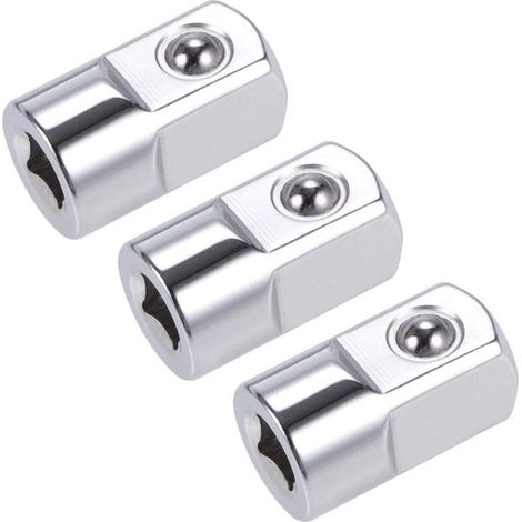 Satz mit 3 Reduzieradaptern von 1/4" auf 1/2" aus CR-V-Stahl, männliche und weibliche Anschlüsse für mechanische Werkzeuge