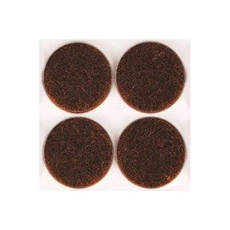 50 x FELTRINO ADESIVO SEDIA MARRONE D 32 MM CF 4 PZ