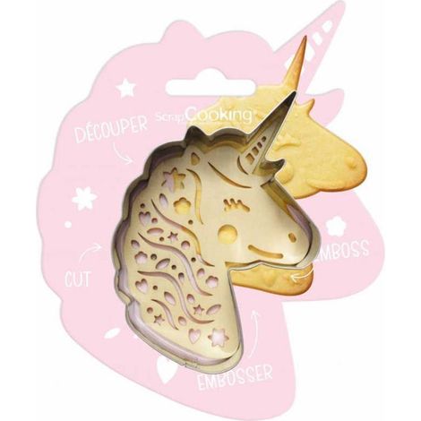 Découpoir pour biscuit en relief Licorne