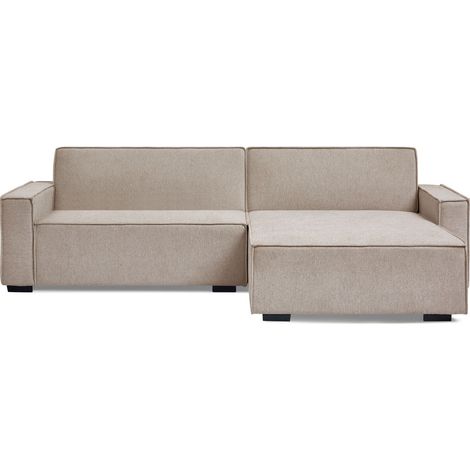 Canapé Convertible Angle Réversible "Romeo" 275cm Taupe (1/5)