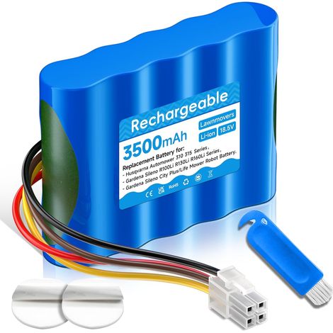 Batería de 18,5 V/3500 mAh para Husqvarna Automower 310, 315 y 315X (modelos 2015-2018), y para Gardena Sileno R100Li/R130Li/R160Li. Números de modelo: 584 85 28-02, 584 82 28-01, 584 82 28-02, 584 85 (1/5)