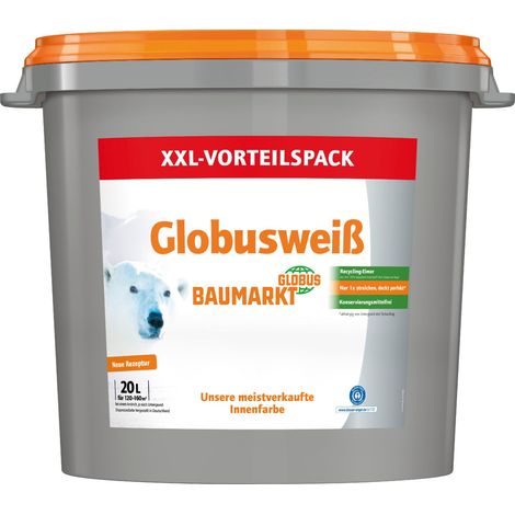 Globusweiß Wandfarbe weiß matt 20 L Innen (1/2)