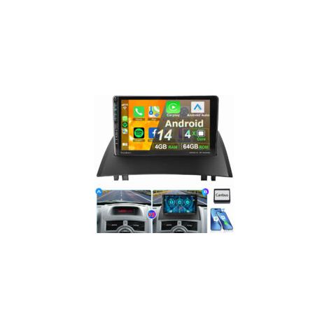 Pour Renault Megane 2 2002-2009 Android 14 Autoradio GPS WIFI Bluetooth RDS 2+64G (1/5)
