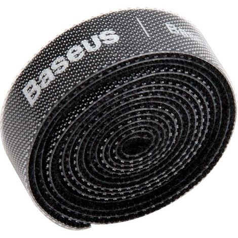 Baseus Attaches Velcro Cercle Colorées 1m Noir Organisateur de Câbles (1/5)
