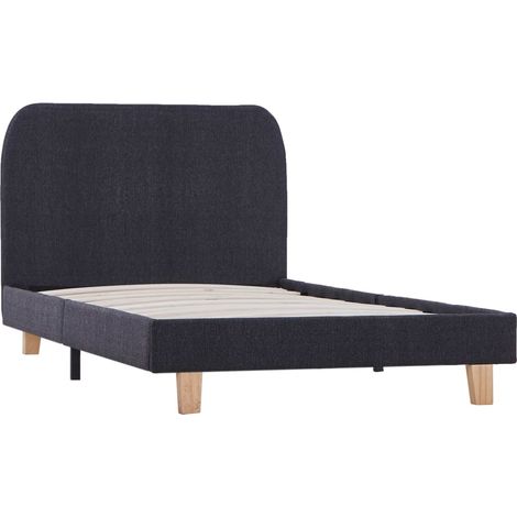 Maison Exclusive - Bettgestell Dunkelgrau Stoff 90×200 cm