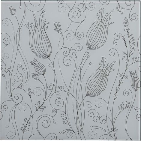 Premier Housewares Tulip White Frame Glass Print