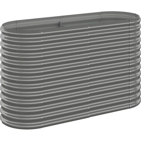 vidaXL Letto Giardino Acciaio Zincato 114x40x68 cm Grigio