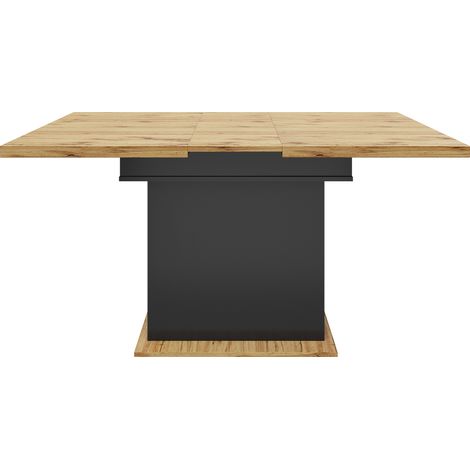 Table à manger extensible 110-140×80 cm avec rangement et tiroirs, design pliable pour cuisine et salon (1/5)