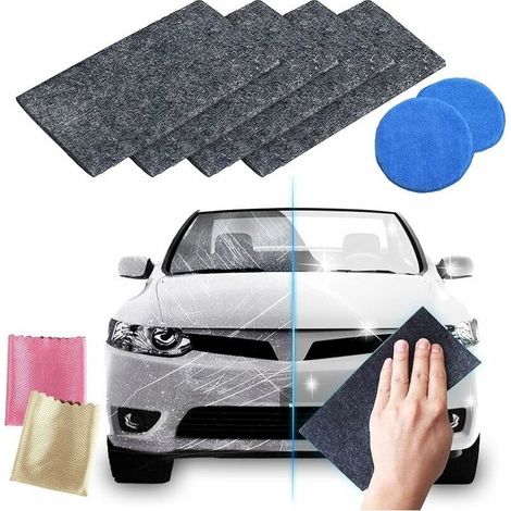 4pcs Nano Sparkle Cloth,Nanosparkle Anti Rayure,Rayure Voiture Réparer Tissu de réparation des Rayures, Efface Rayures Chiffon Voiture,Chiffon de Polissage (1/5)