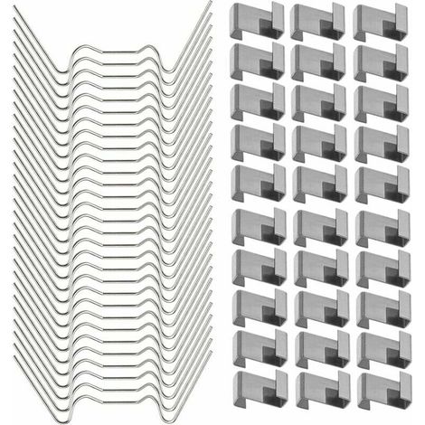 VURAHOME - 100 Pièces Clips de Vitrage de Serre Inoxydable Clip Z Type pour Serre Clip de Vitrage de Type W en Acier Inoxydable Résistant Aux Tempêtes pour Fixation de Serre Verre Accessoires Serre (1/5)