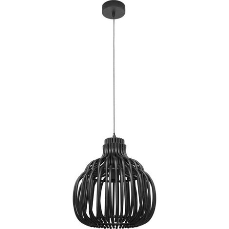 LAMPADARIO A CADUTA IN STILE MODERNO 30X80 CM COLORE NERO (1/5)